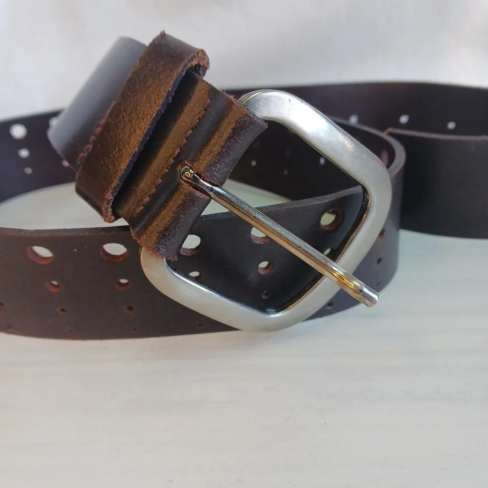 Maurice's Brown Italian Leather Belt Large 34
